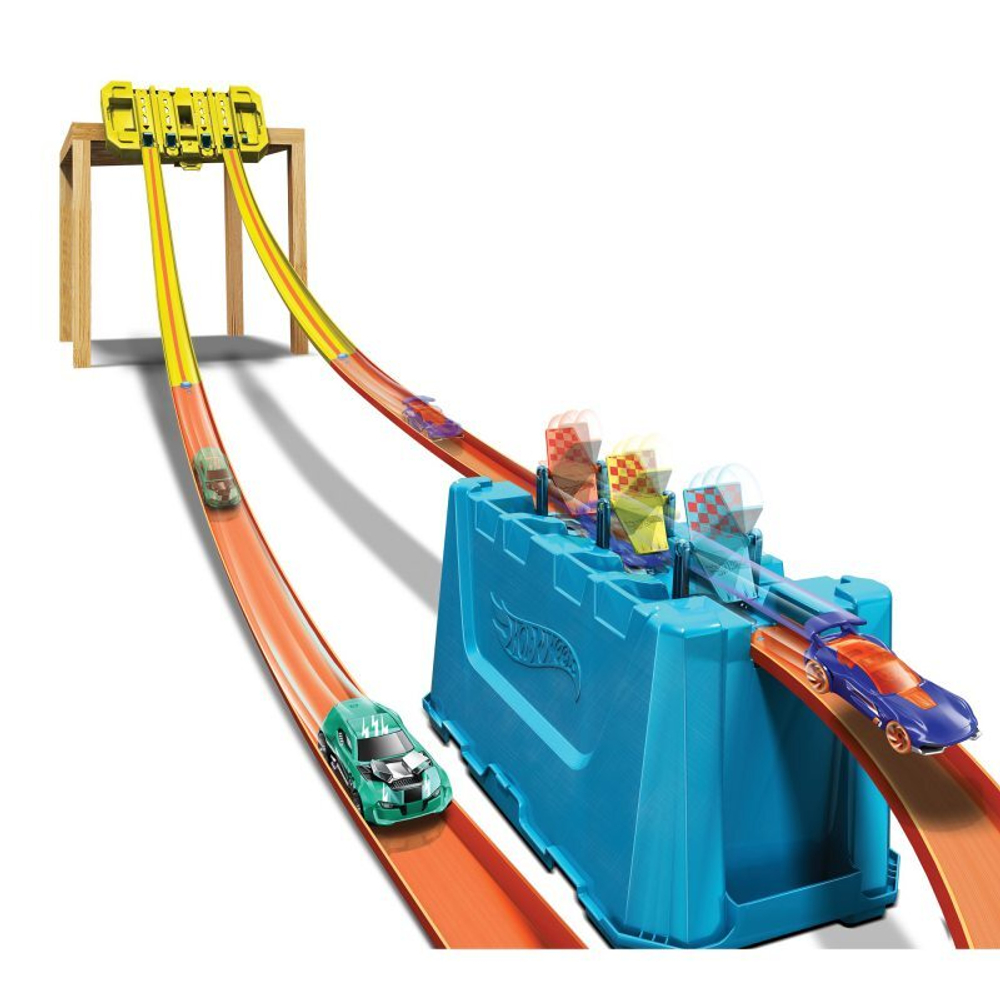 Hot Wheels Track Builder Unlimited - комплект Super Downhill + автомобиль GLC95