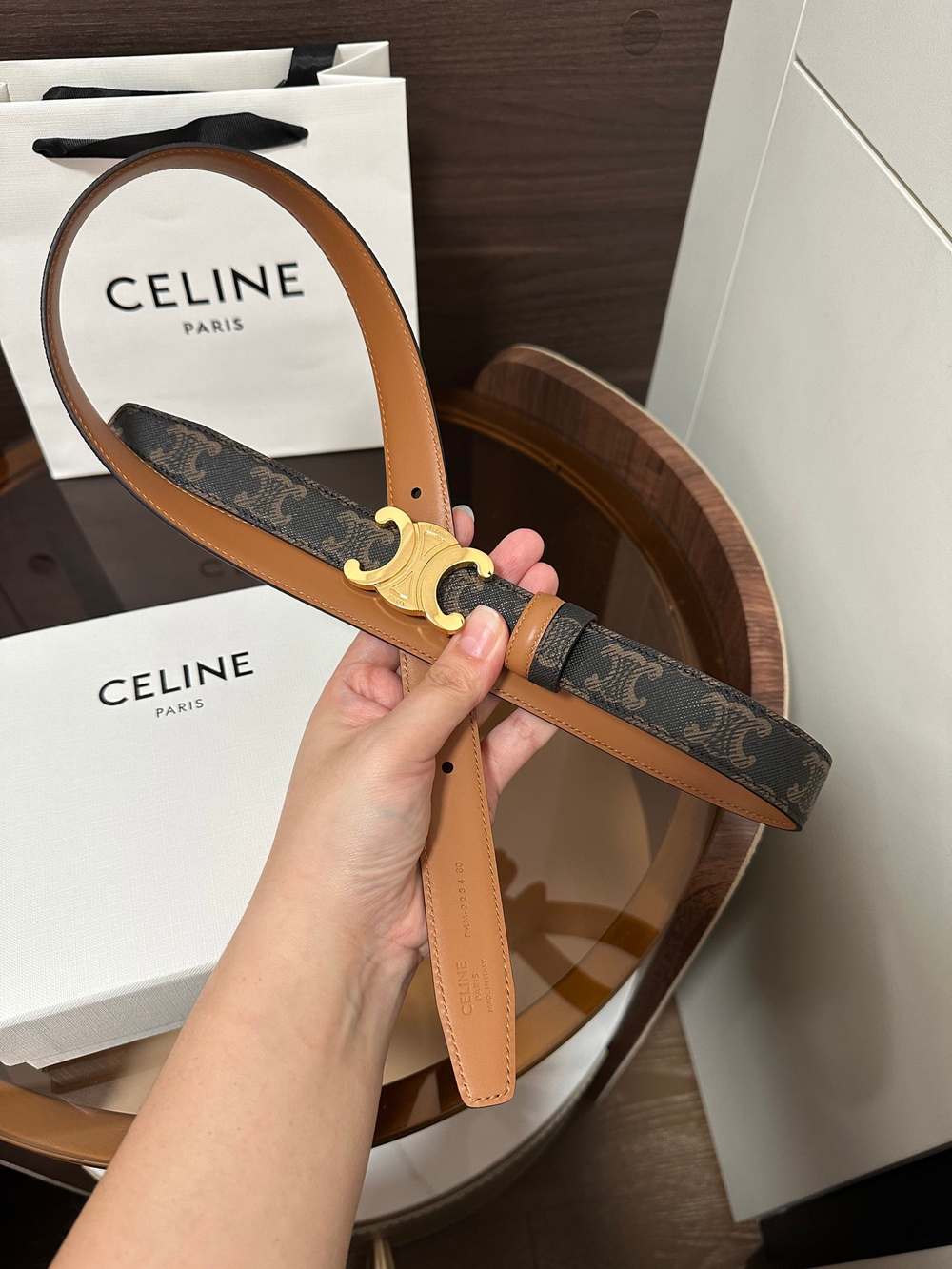 TAURILLON Кожаный двусторонний ремень с логотипом