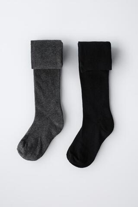 ZARA ОДНОТОННЫЕ КОЛГОТКИ, ЧЕРНЫЙ