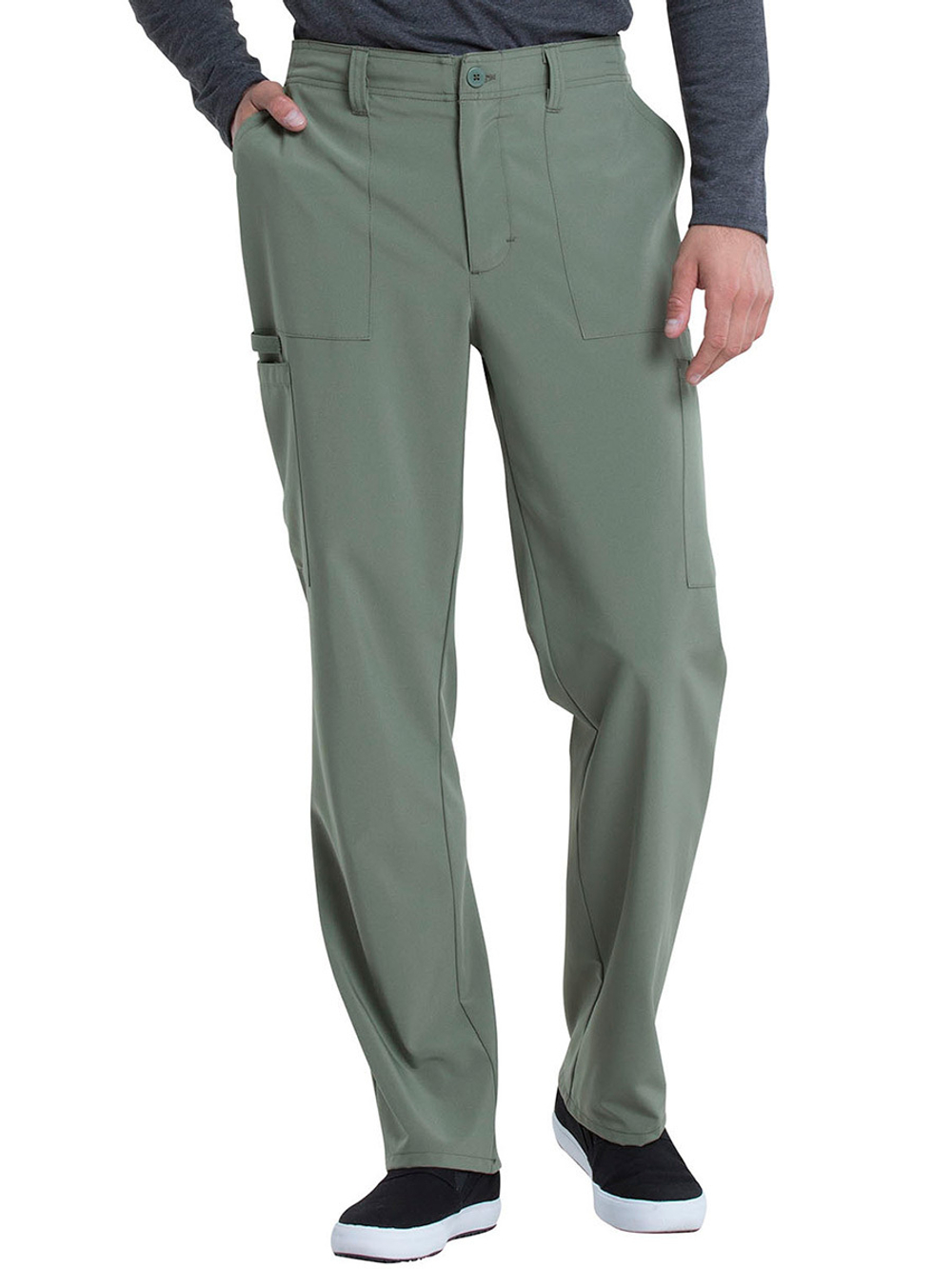 Брюки медицинские мужские Dickies DK015 с застежкой-молнией, оливковый, L