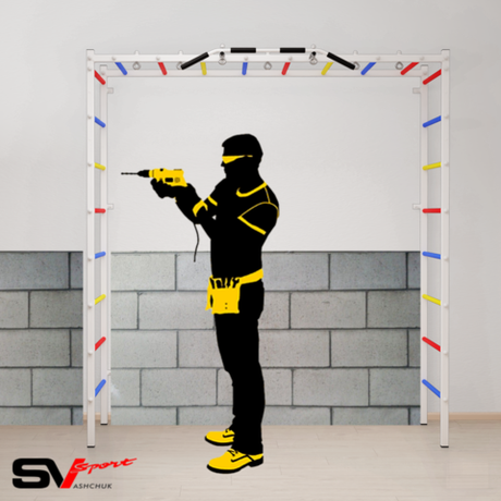 Монтаж спортивного комплекса Sv Sport П в пеноблочные, газоблочные стены