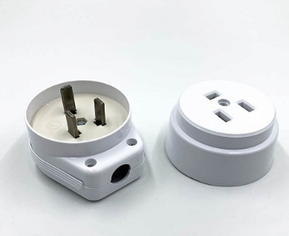 Комплект вилка - розетка  РШ-ВШ 220 32А 3-х контактный для электроплит