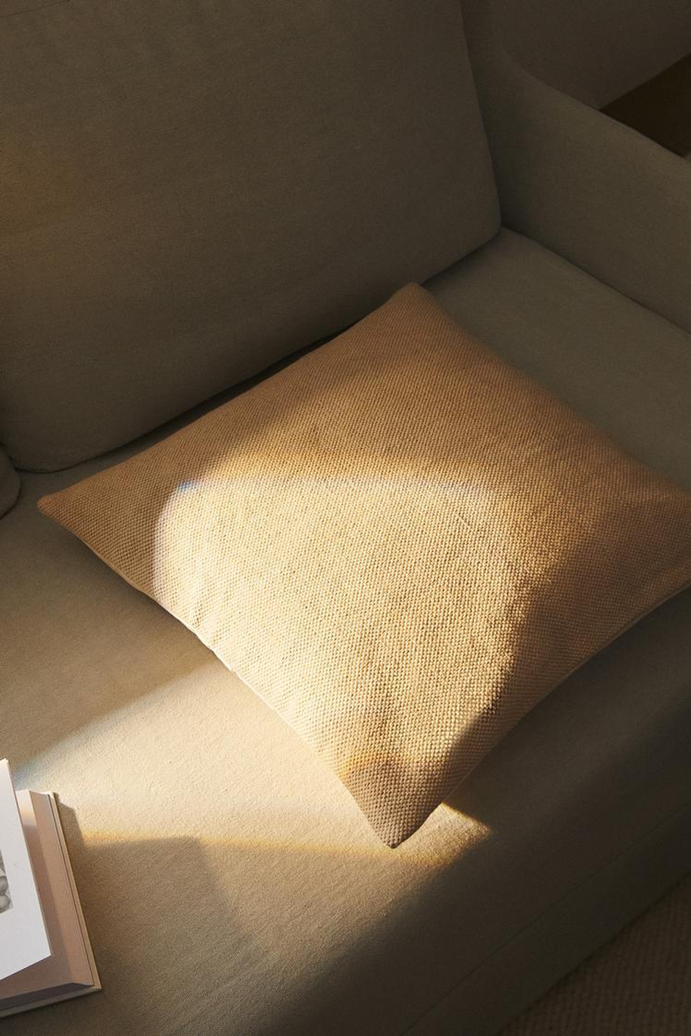 ZARA HOME ОДНОТОННЫЙ ХЛОПКОВЫЙ ЧЕХОЛ ДЛЯ ДЕКОРАТИВНОЙ ПОДУШКИ, РЫЖЕВАТО-КОРИЧНЕВЫЙ