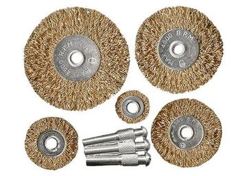 Набор щеток для дрели, 5 шт., 5 Плоских 25-38-50-63-75 мм, со шпильками Matrix 74494