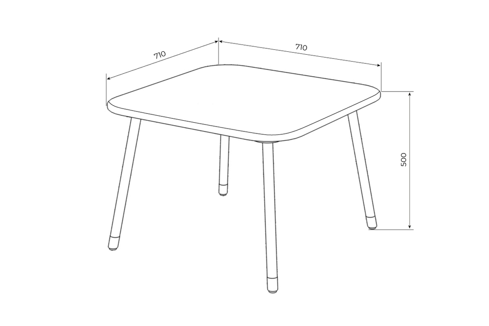 Детский столик Mini (квадратный)