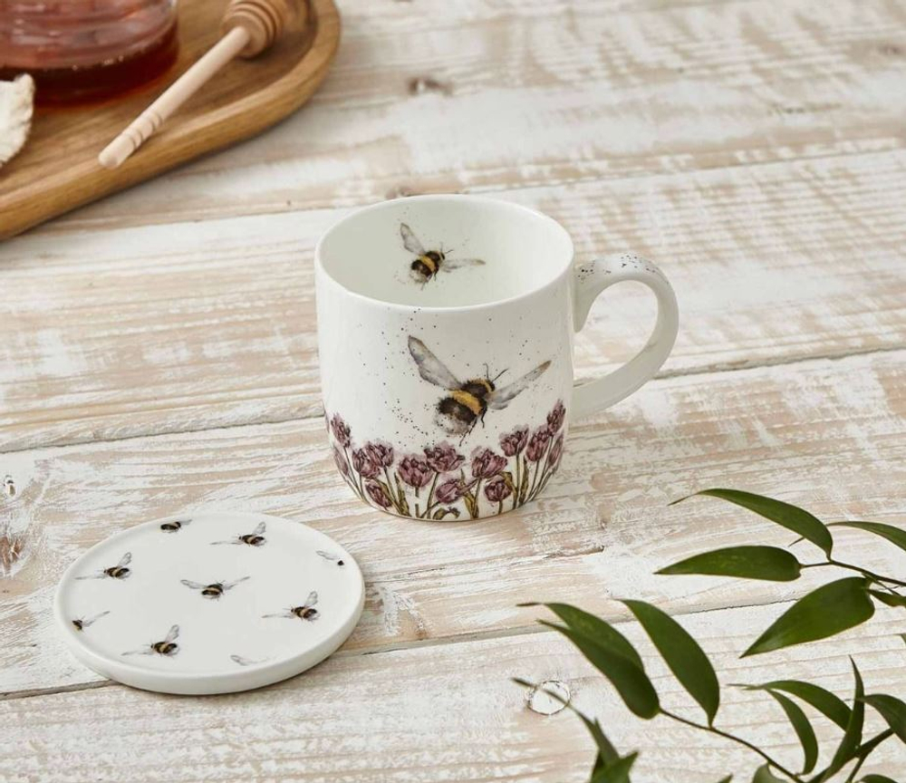 Royal Worcester Кружка Wrendale Designs 310 мл Bumble Bee с блюдцем
