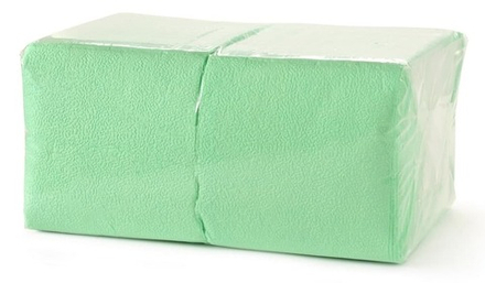 Салфетка СВЕТЛО-ЗЕЛЁНАЯ 24*24см (400шт/12уп)