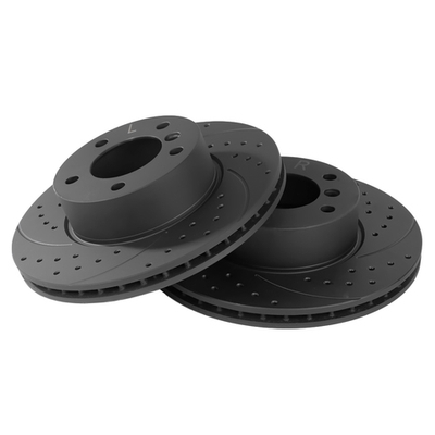 Диск тормозной передний перфорированный PRO-Line с покрытием (компл.2 шт) BMW 1-E81/E82/E87/E88 / 3-E90/E91/E92/E93 / Z4-E84 GANZ GIJ06061S