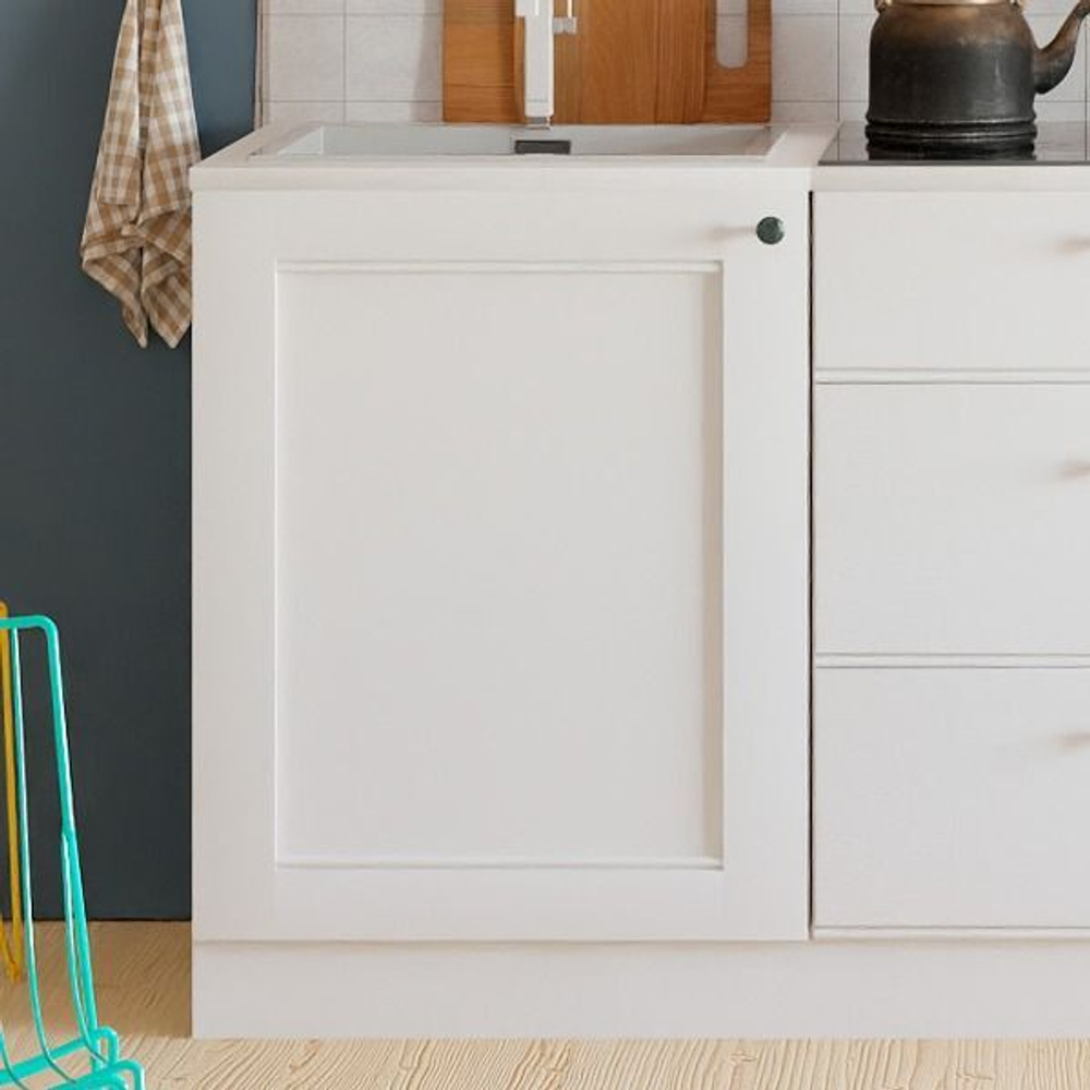 Кухонный модуль напольный под мойку 60 см Авери, из МДФ и ЛДСП, белый