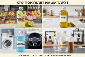 🥤 От крафтового лимонада до автохимии: кто выбирает нашу тару?