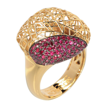 Кольцо с Рубинами, R0260-7/4