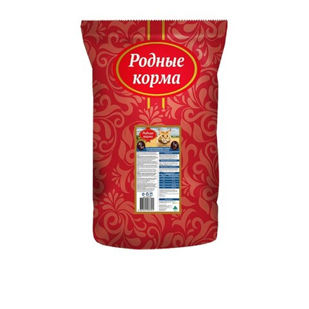 Сухой корм РОДНЫЕ КОРМА для взрослых стерилизованных кошек 30/14 10 кг