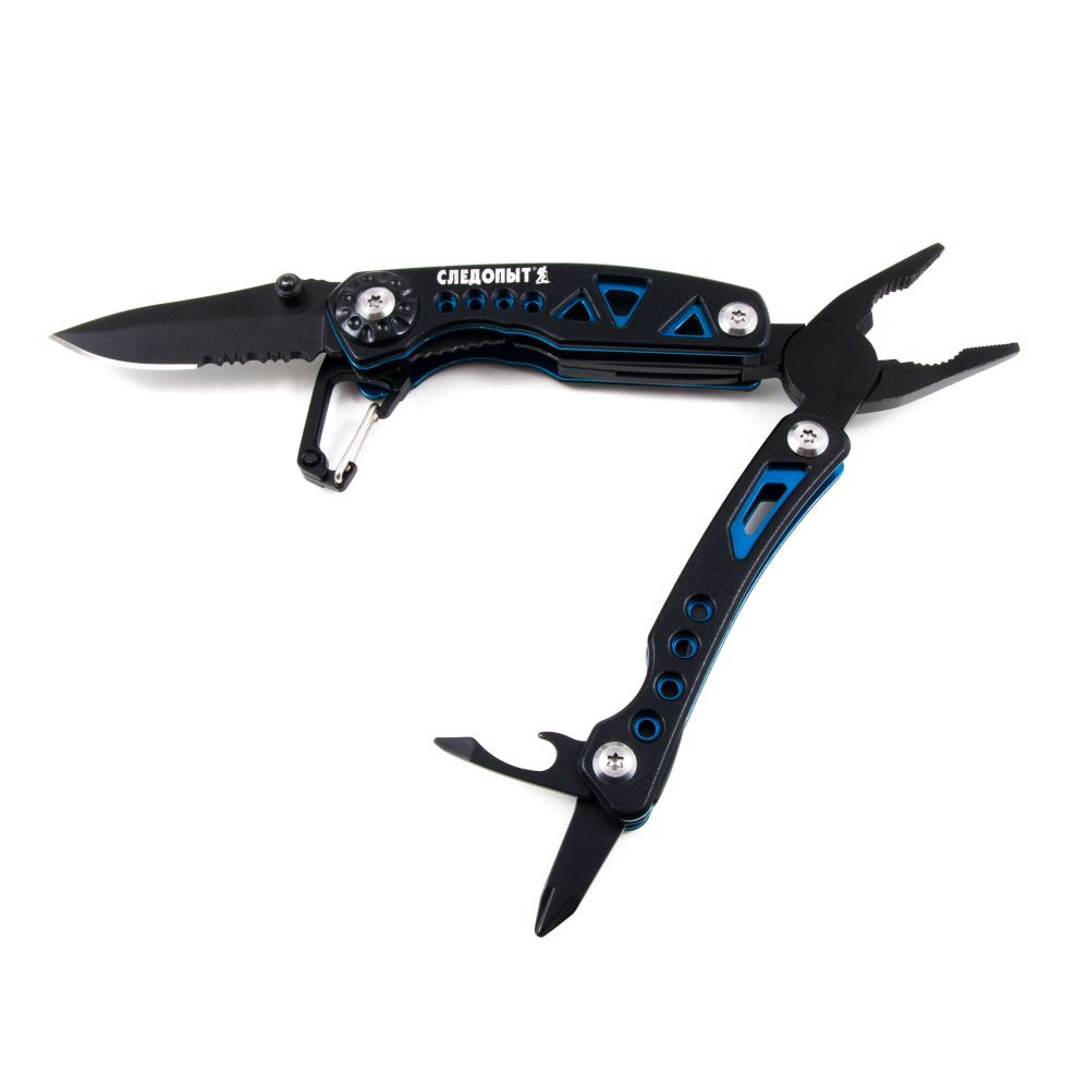 Мультитул (плоскогубцы) &quot;СЛЕДОПЫТ-STALKER&quot;, 78х36х20 мм, 7 предметов, в чехле, в коробке/40/20/100