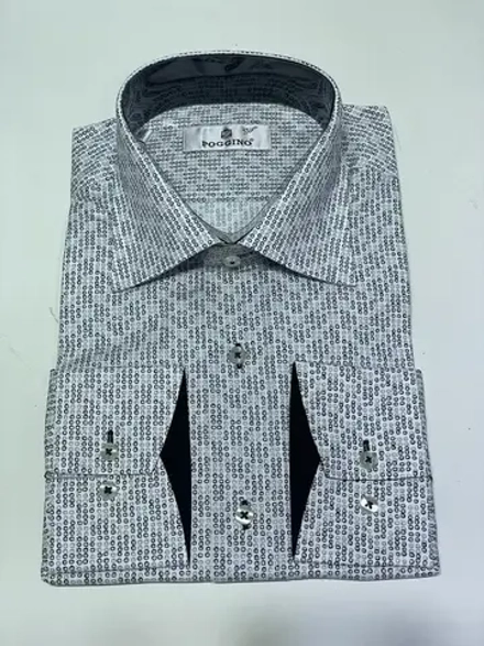 Рубашка с длинным рукавом приталенная