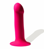 Ярко-розовый фаллоимитатор двойной плотности Hitsens 2 - 16,7 см. (Цвет: ярко-розовый)