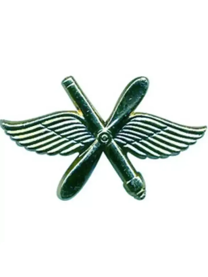 Эмблема петличная ВВС металл полевая