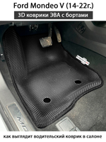 Передние автомобильные коврики ЭВА с бортами для Ford Mondeo V (14-22г.)