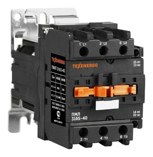 Пускатель магнитный ПМЛ 3165-40 =24В пост.ток 40А 1з+1р УХЛ4 Б Теxenergo