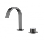 01111-Q Смеситель на борт раковины (2-отв,ГРАФИТ)  GANZER (10/1шт)