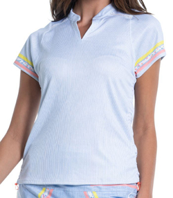 Женская теннисная футболка Lucky in Love Liberty In Love Chambray Blossom - Blue