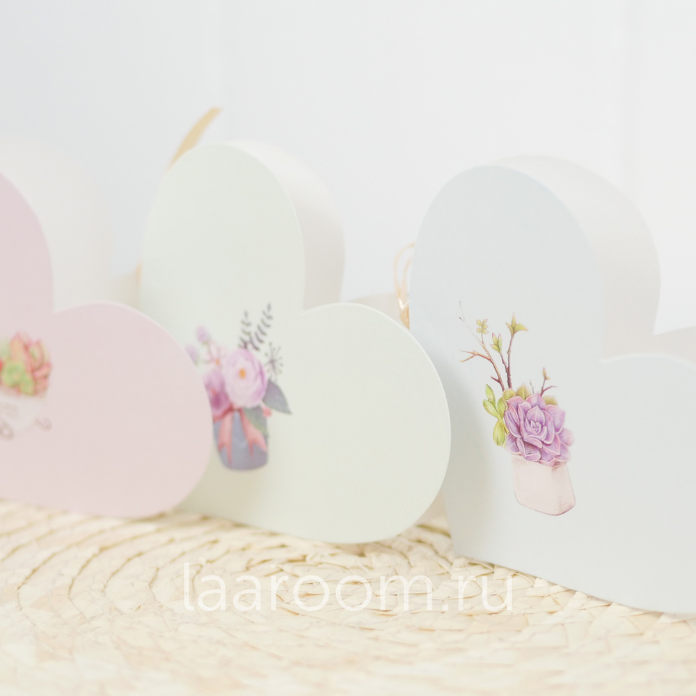 Открытка малая "Валентинка с суккулентом"