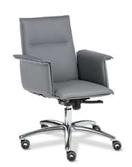 Кресло для руководителя Epsilon Luxe B серая кожа