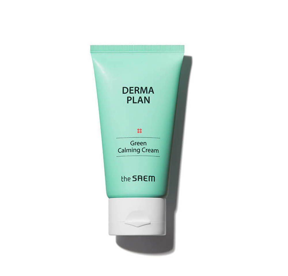 The Saem Derma Plan Green Calming Cream успокаивающий крем с полынью