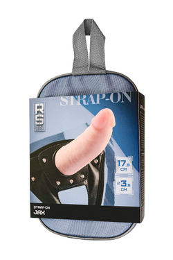 Страпон на креплении RealStick Strap-On Jax, TPR, телесный, 17,9 см