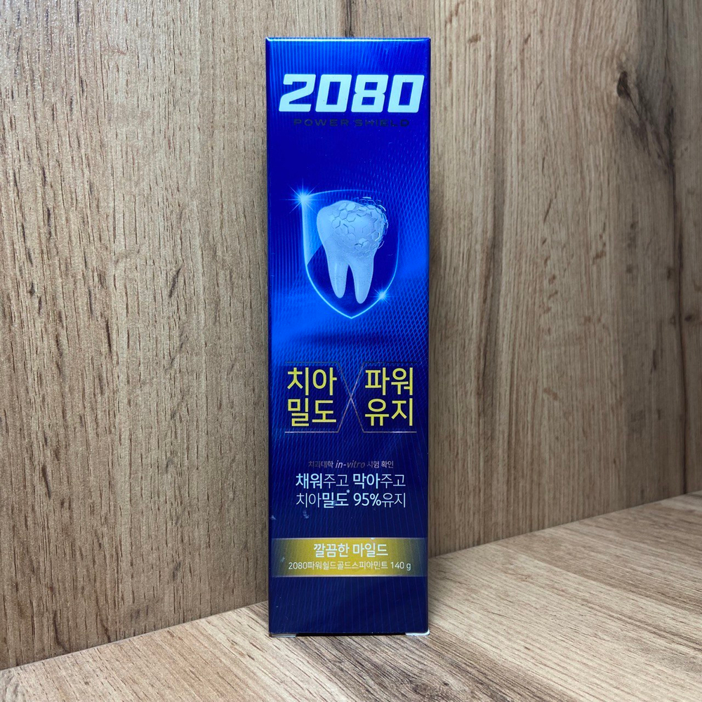 Зубная паста Dental Clinic 2080 Power Shield Gold Spearmint восстанавливает и укрепляет зубную эмаль 140 г