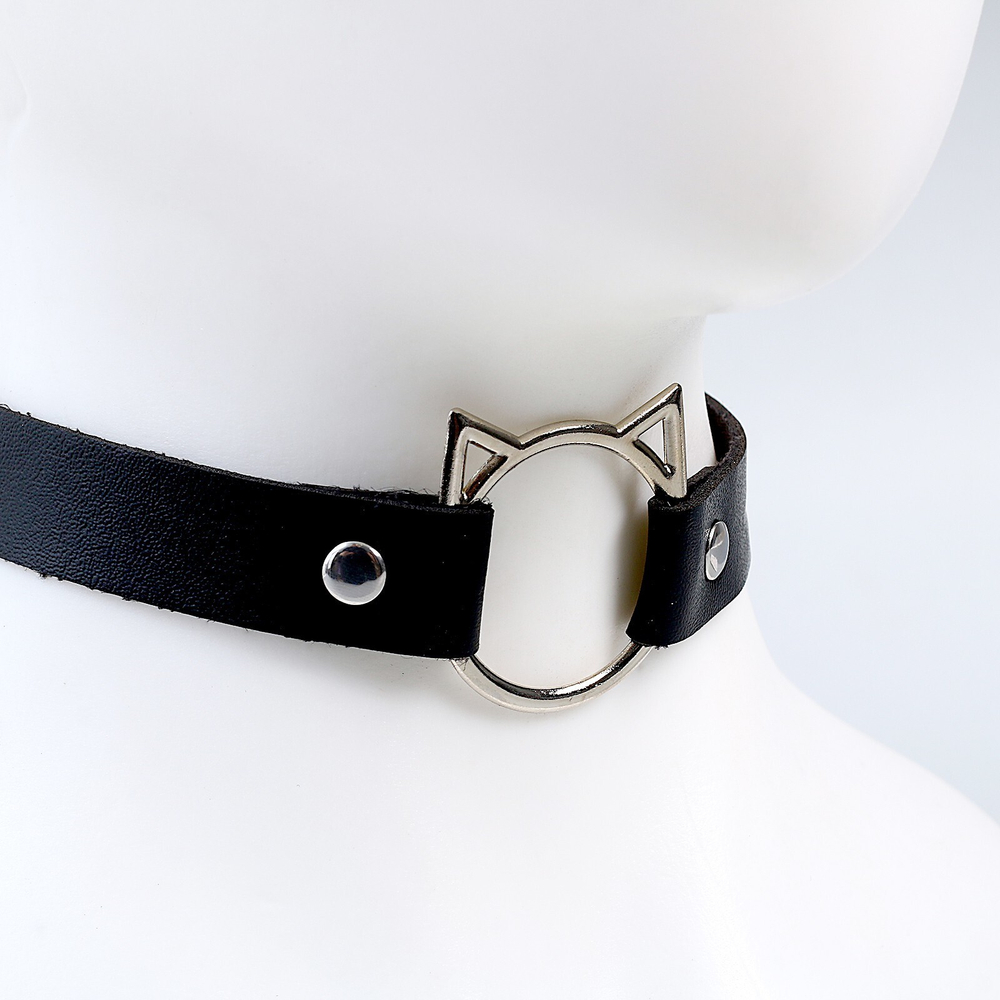 Чокер карнавальный Кошка чёрный 40 см