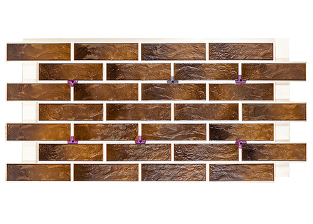 Клинкерная фасадная термопанель ЭППС Montana rustico 1150x540