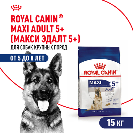 Royal Canin Maxi Adult 5+ Макси Эдалт Корм сухой для взрослых собак крупных пород старше 5 лет 15кг