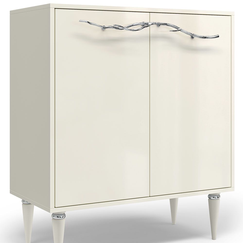 Комод Арт Колор Классик Сильвер с 2 полками Кремовый белый