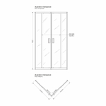 Душ.ограждение City Trend White 800*800*1850 квадрат (стекло 4мм прозр, белый ал. проф, без поддона)
