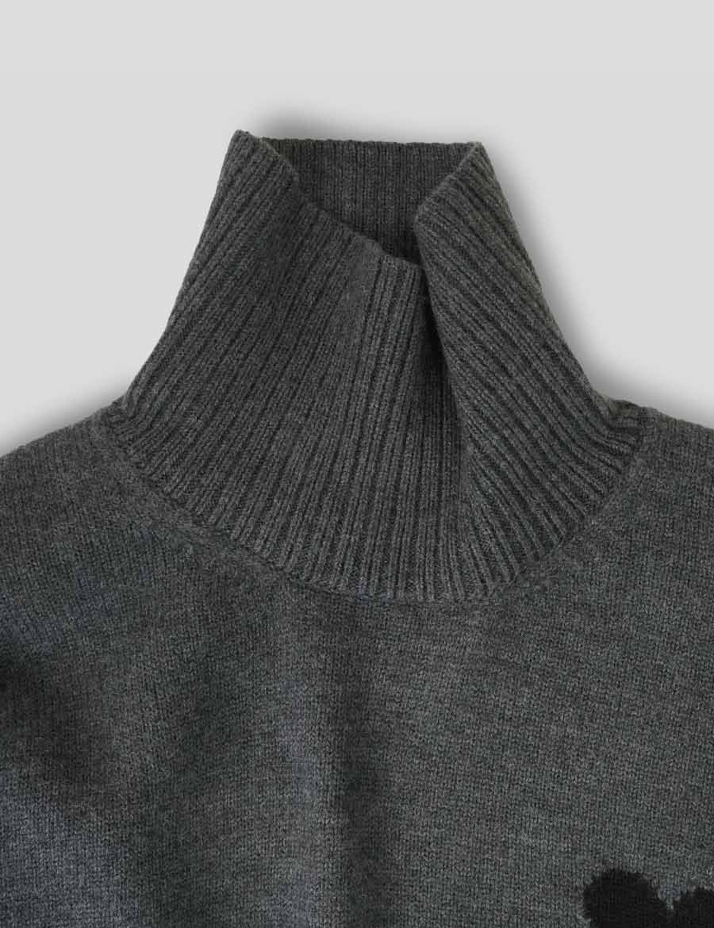 Свитер AMI PARIS Mock Neck Pullover "Grey"
