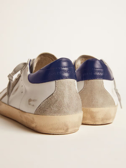 Men's Super Star with suede star and blue heel tab