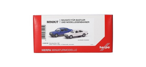 Набор для сборки: Mercedes-Benz 190E, синий/классический белый, 2 шт.