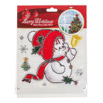 Наклейка новогодняя 18*23 см, 12 вид микс , пакет