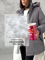 Куртка весенняя удлиненная с капюшоном