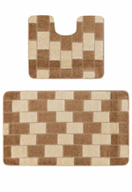 Комплект ковриков для ванной Confetti Bath Maximus Bornova 2546 Light Brown BQ (60*100; 50*60)