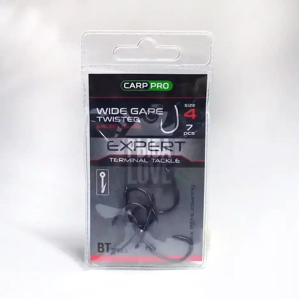 Крючки Carp Pro Twisted Wide Gape BT Series №4,6,8