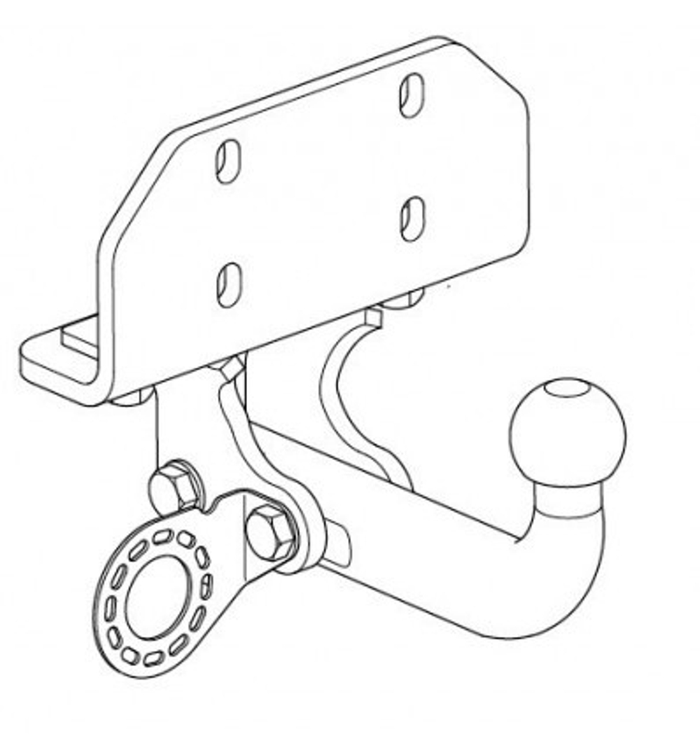 Фаркоп Westfalia 335294600001 Toyota Land Cruiser Prado 120,150 2002-, Lexus GX 460, 470 2003-(паспорт и сертификат в комплекте)(без электрики)
