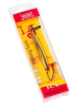 Блесна вертикальная зимняя Lucky John NAIL BLADE с цепочкой и тройником 55мм G блистер