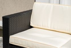 "Даллас" лаунж-зона из искусственного ротанга на 5 персон, цвет черный