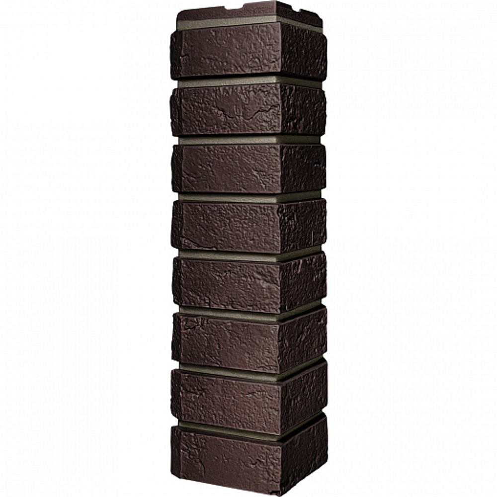 Наружный угол Кирпич Баварский, тёмно-коричневый Fineber (Файнбир)