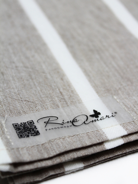 Наволочка Полоска широкая вареный хлопок RinaAmari Размер 40*60