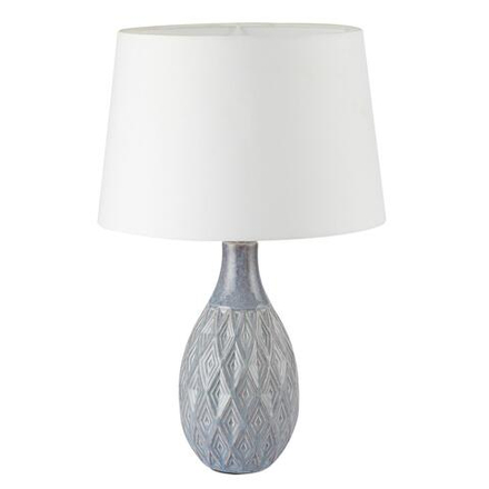 8138/1T MODERNI LN26 494 серый/белый, керамика/текстиль Настольная лампа Е27 1*60W 220V YARA