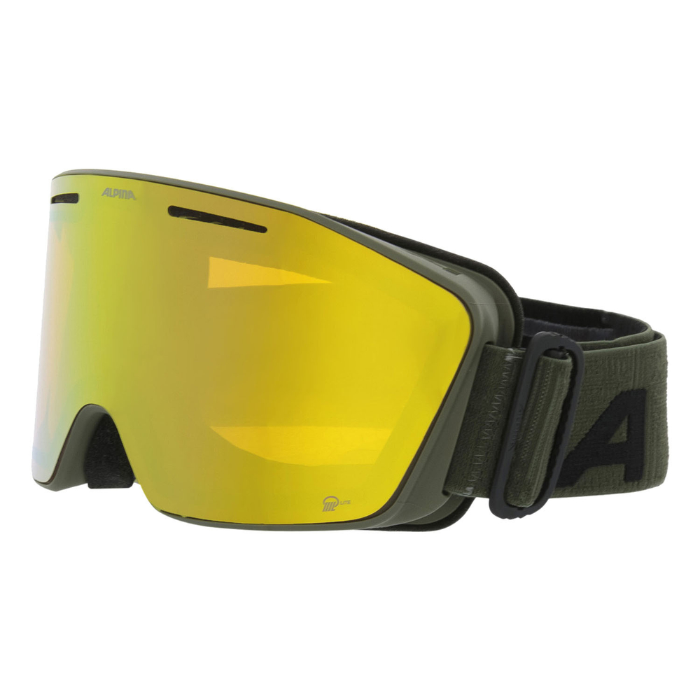 2025 Маска ALPINA Nendaz Q-Lite Olive Matt/Q-Lite Gold кат. 2