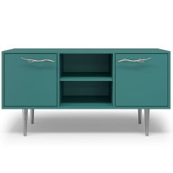 Тумба под ТВ Арт Колор matte 117см Стайл Сильвер Пастельно-синий матовый