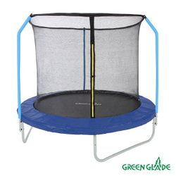 Батут уличный Green Glade с сеткой 8-футовый 3 ножки 3 стойки